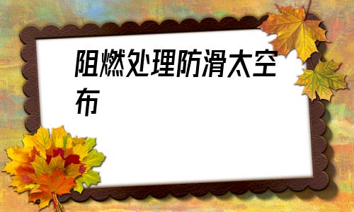 阻燃處理防滑太空布的簡單介紹