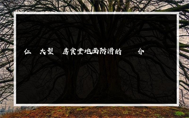 仁懷大型廚房食堂地面防滑的簡單介紹