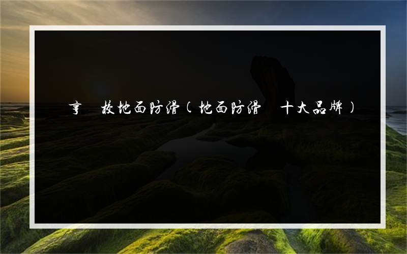 冊亨學校地面防滑(地面防滑劑十大品牌)