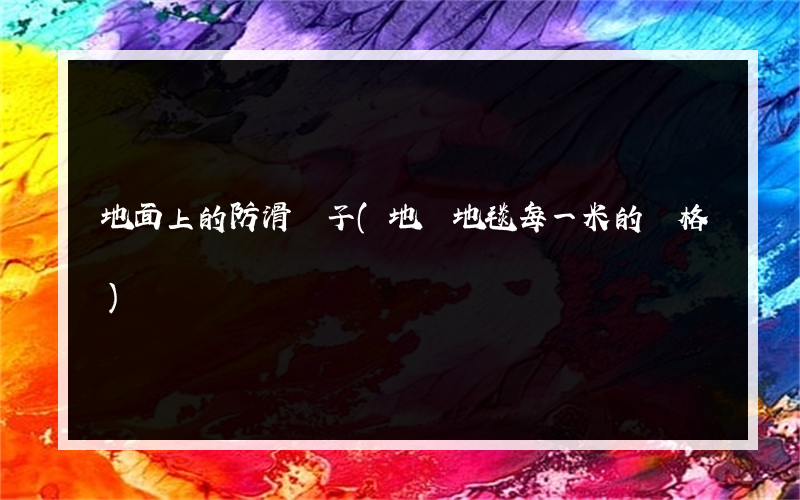 地面上的防滑墊子(地氈地毯每一米的價格)
