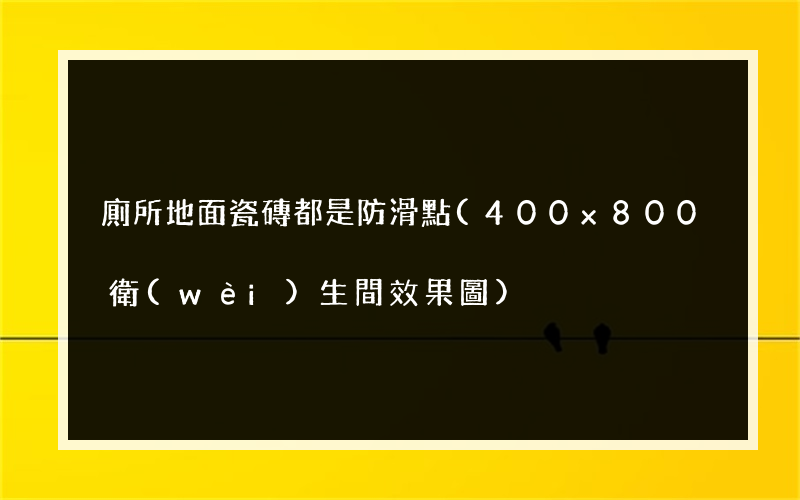 廁所地面瓷磚都是防滑點(400x800衛(wèi)生間效果圖)