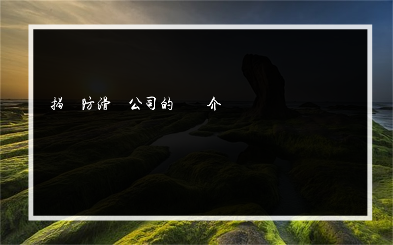 揭陽防滑劑公司的簡單介紹